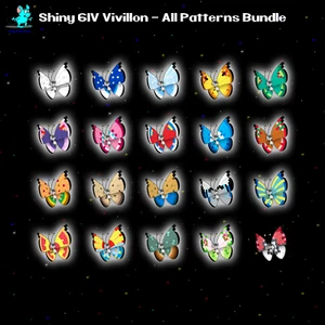 20 x Shiny 6IV Vivillon in all Patterns (Poke ball Pokeball pattern is included) - Picture 1 of 24