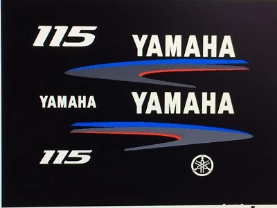 YAMAHA 2 STROKE Yamaha 2-Stroke 100/115/150hp Outboard Decal Kit Marine vinyl