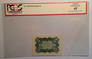 FR 1238 spwmb US Fractional Currency SPECIMEN BACK PCGS XF 45 Apparent - Picture 1 of 9