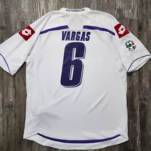 Camiseta de fútbol visitante Lotto ACF Fiorentina 2010 Juan Vargas para hombre XL Perú Italia - Imagen 1 de 10