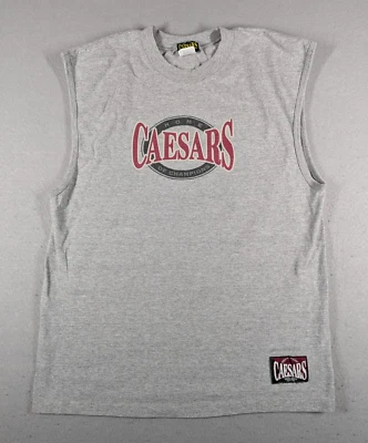 Vintage Caesars Shirt Adult Size Large Grey Sleeveless Made In USA Sin City - Image 1 of 4