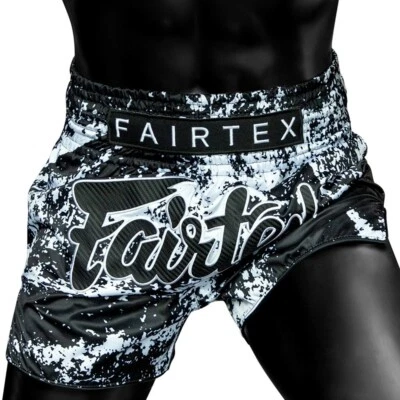 Fairtex Muay Thai Boxing Shorts BS1949 Grunge Black Kickboxing MMA Ships From US - Image 1 of 4