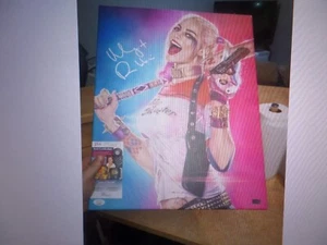 Margot Robbie Harley Quinn signiert 16x20 Suicide Squad Custom Leinwand vollautomatisch - Bild 1 von 1