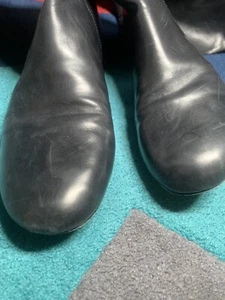 VERA WANG LAVENDER BLACK LEATHER KNEE HIGH BOOTS US 8 Soft Leather - Picture 1 of 8