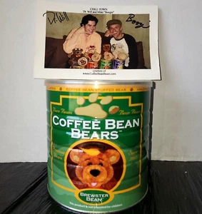 Vintage Coffee Bean Bears' Brewster Bear (versiegelt) + Reality Show Team Promo Karte - Bild 1 von 8