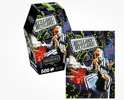 Beetlejuice The Movie Coffin Box 500 Piece Jigsaw Puzzle By Aquarius New - Image 1 of 4