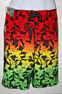 NUEVOS CON ETIQUETAS HANG TEN Pantalones Cortos de Baño Tablero Flexible Wave 4 Vías Elásticos PARA HOMBRE TALLA 32 - Imagen 1 de 7