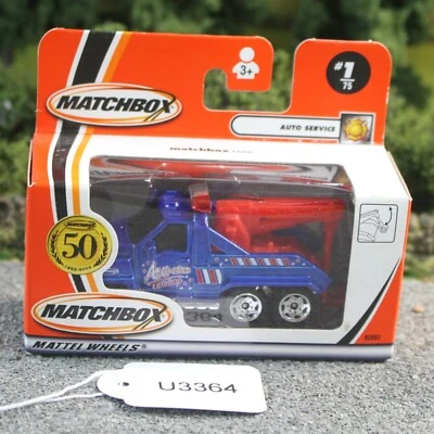 Matchbox 50 Years #1 Blue Auto Service Tow Truck Very Good FNQHotwheels U3364 - image 1 of 4