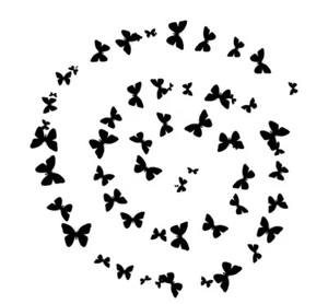 Mylar design stencil circle of butterflies - Bild 1 von 1