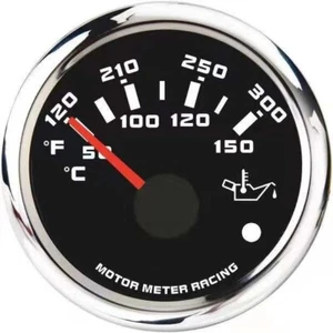 W PRO 52mm 2-1/16" Medidor de Temperatura de Aceite °C/°F Blanco LED Advertencia Impermeable - Imagen 1 de 7