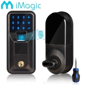 🔥iMagic Electronic Fingerprint Deadbolt Keypad Entry Door LockTouch Screen🔥 - Picture 1 of 11