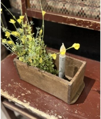 Primitive Brick Mold with Prim Grass Repurposed Wood Repro Farmhouse Country - Image 1 of 4