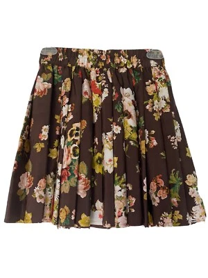 ПРИНЦЕССА VERA WANG подростков коричневый цветочный плиссированные мини юбка Sz S - Изображение 1 из 4