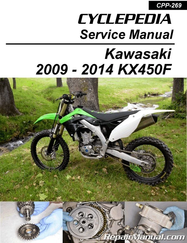 Manual de reparación de servicio de motocicleta Kawasaki KX450F 2009-2014 CPP-269 Foto 1 de 1