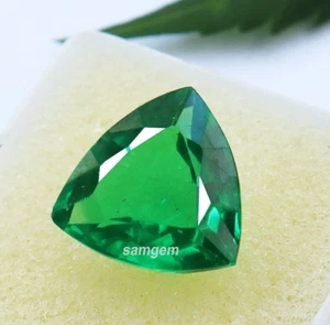 10 Ct Trillion Cut Natural Tsavorite Garnet Green Certified Loose Gemstone Best - Picture 1 of 7