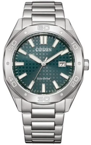 Citizen Eco-Drive Dark Green Dial 100m Stainless Steel Men's Watch BM7630-80X - Picture 1 of 2