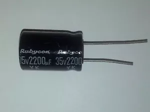Rubycon 2200uF 35V Electrolytic Capacitor Radial Leads USA Seller - Picture 1 of 7
