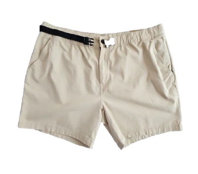 Men's Khaki Chino Shorts 3XL Waist The Foundry Flat Front 4-Pocket Elastic Waist - Image 1 of 4