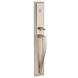 Baldwin Torrey Pines Satin Nickel Entry Handleset with SmartKey & Torrey Handle - Picture 1 of 5