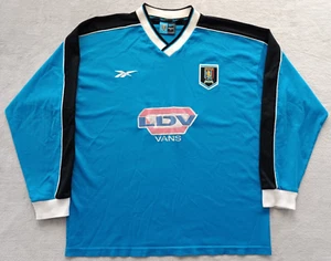 Aston Villa 1998 - 1999 vintage Away Blue Reebok Long Sleeve shirt size XL - Picture 1 of 12