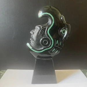 Vintage Black Obsidian Glass Aztec Eagle warrior cuāuhocēlōtl sculpture - Picture 1 of 10