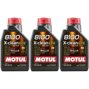 3x Olio Motore Motul 8100 X Clean Efe 5w30 Acea C2 / C3 100% Sintetico - Foto 1 di 5