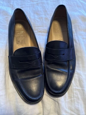 Mocassim Polo Ralph Lauren Vintage Couro Preto Penny, feito em banco na Itália tamanho 9,5 D - Imagem 1 de 4