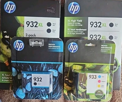  8er-PACK HP 4-932XL SCHWARZ, 1-932 SCHWARZ & 3-933 MEHRFARBIGE TINTEN - KOSTENLOSER SCHNELLER VERSAND - Bild 1 von 4