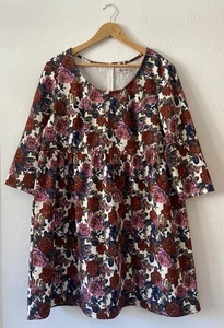 Joe Browns Pink & Burgundy Floral Dress UK Size 20 - Picture 1 of 9