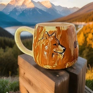 Alaska Bear Swirl Eskimo Sitka Clay Art Pottery 3D Coffee Mug - Picture 1 of 8