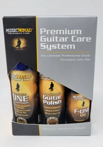 Music Nomad Premium Guitar Care Kit - 5 pc Cleaner, Polish, Oil Suede & Cloth - Picture 1 of 4