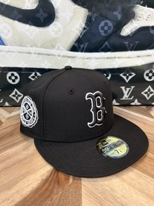 New Era Hat Club Boston Red Sox Pink Uv Black Dome 7 1/4 VHS Pack - Picture 1 of 4
