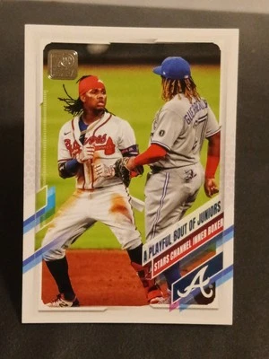 2021 Topps⭐Stars Channel Inner Boxer⭐#61 Ronald Acuña Jr.,Vladimir Guerrero Jr.  - Image 1 of 3