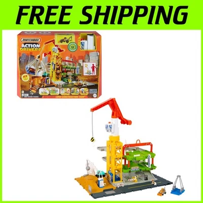 Toy Cars & Playset with Working Crane - Image 1 of 4