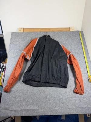 Harley Davidson Hi Vis Orange Black Reflective Hooded Rain Jacket Size XL - Image 1 of 4