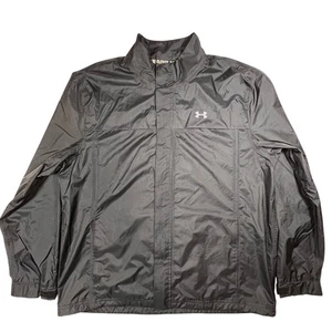 Under Armour Mens 2XL Black HStorm3 Lightweight Loose Fit Rain Jacket - Picture 1 of 9