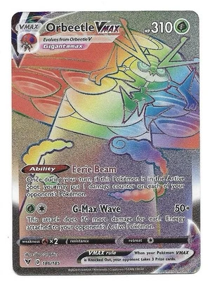 Orbeetle VMAX (Secret) 186/185 Swsh04: Vivid Voltage Holo Pokemon TCG - NM - Image 1 of 2