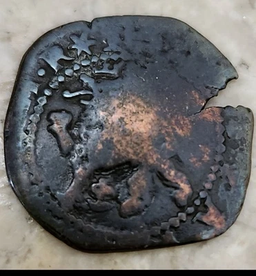 2 Maravedis Felipe II Around 1580 Counter Mark 4 Maravedis - Image 1 of 2