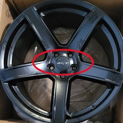 4x SET Black Silver SRT Wheel Center Caps For SRT 2015-2020 Rim Hup Center Cover - Image 1 of 4