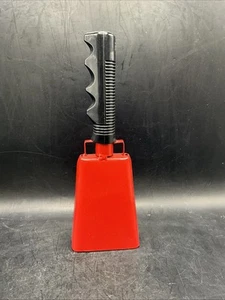 Red Cow Bell With Handle Noise Maker - Picture 1 of 7