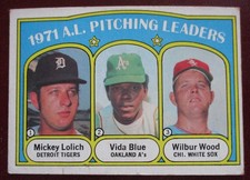 MICKEY LOLICH Detroit TIGERS 1972 TOPPS A.L. Pitching Leaders BASEBALL CARD #94