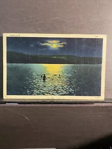Cartolina d'epoca lino 1943 posta libera militare nuoto chiaro di luna - Foto 1 di 6