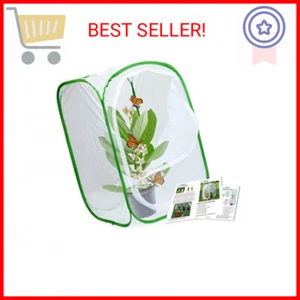 RESTCLOUD Insect and Butterfly Habitat Cage Terrarium Pop-up 23.6 Inches Tall - Picture 1 of 2