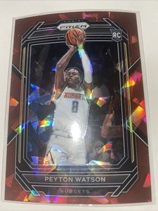 PEYTON WATSON 2022-23 Panini Prizm Red Cracked Ice Rookie RC #259 NUGGETS