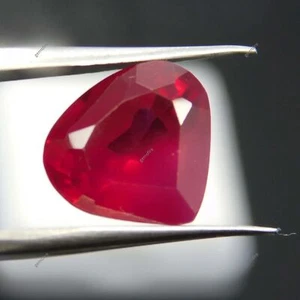 Piedra preciosa suelta certificada certificada corte pera rubí rojo natural de 6,98 quilates para hacer joyas - Imagen 1 de 12