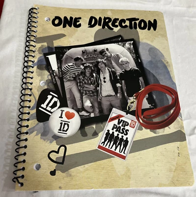 One Direction Wide Ruled Spiral Binder Notebook 📒 VIP PASS I❤️D - Image 1 of 4