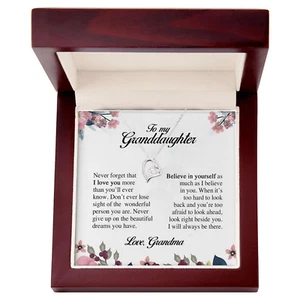 To My Granddaughter Necklace, Birthday Necklace for Girls, Graduation Gift - Picture 1 of 3