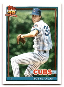Bob Scanlan 1991 Topps negociado béisbol #105T Chicago Cubs novato radiocontrol - Imagen 1 de 2