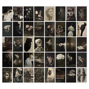 97 Dekor Dark Academia Wandbilder - 40 Teile Gothic Wohndeko, Goth Zimmerdeko, ... - Bild 1 von 6