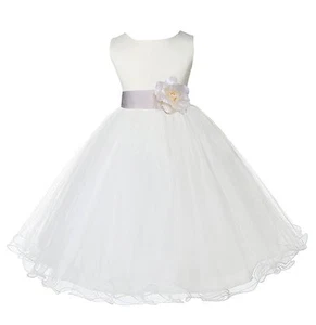 Flower Girl Dress Birthday Wedding Formal Pageant Recital Graduation Bridesmaid - Picture 1 of 40